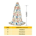 thumbnail image 2 of Honeii Barbecue Gnomes Print Poncho Cape, Cloak Coat, Snuggly Hooded Wearable Blanket, Hooded Cape For Teenagers,Halloween Costumes-Small, 2 of 7