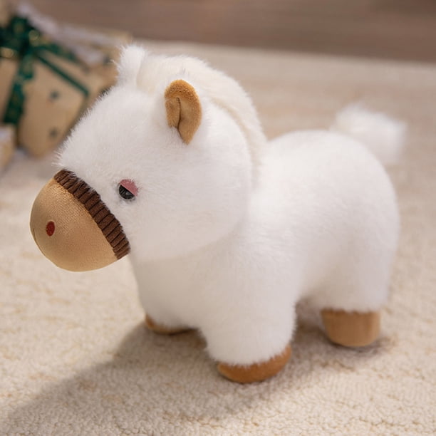 Ponys reales de peluche, juguete del zodiaco chino, caballo, año de las mascotas, muñeca.