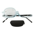 thumbnail image 1 of Gafas de lectura de una sola lente con aumento y lentes intercambiables para maquillaje de ojos para personas mayores, montura azul transparente +2.00, 1 of 14