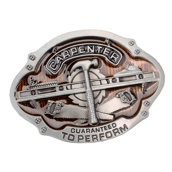 Yinanstore Carpenter Tool Pattern Alloy Belt Buckle Western Cowboy Gift Accessory For Men