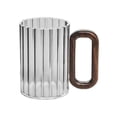 thumbnail image 1 of Tazas de vidrio con asa de madera, 325 ml (11 oz), de borosilicato transparente, ideales for té, café, leche y jugo., 1 of 3