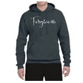 thumbnail image 2 of Inspiring Christian Quote Forgive Inspirational/Christian Unisex Graphic Hoodie Sweatshirt, Charcoal, Medium, 2 of 3