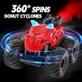 thumbnail image 4 of Coche de dinosaurio RC Hugo rojo juguete de control remoto con rociador y sonido ligero, 4 of 7