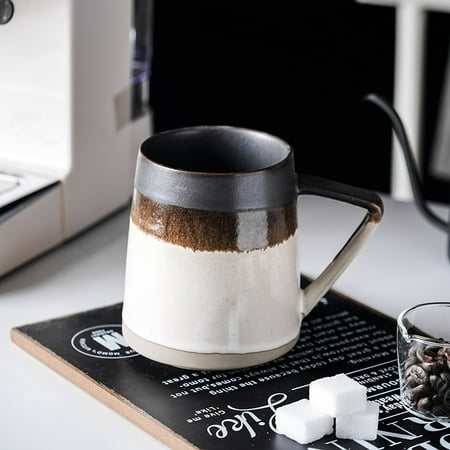 

Homeex Stoneware Retro Simple Ceramic Cup Creative Set Home White High
