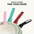 thumbnail image 2 of Greenpan Rio Healthy Ceramic Nonstick 16 Piece Cookware Pots And Pans Set Pfas-Free Dishwasher Safe Pink, 2 of 10