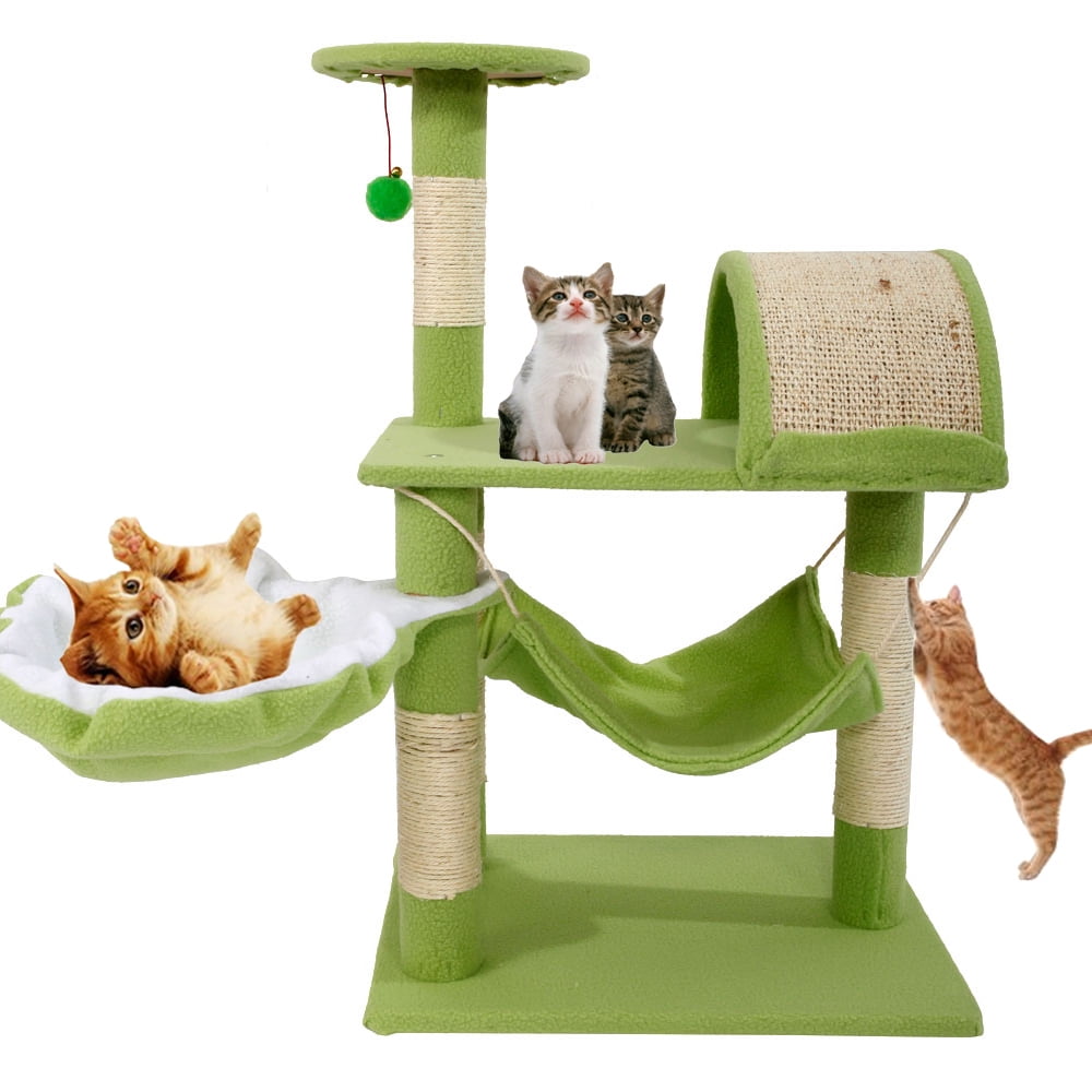 Zimtown 32 in Cat Tree Climbing Tower Condo Scratcher Kitten , Green