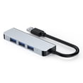 thumbnail image 1 of Concentrador de aleación de aluminio USB-A multifuncional 4 en 1 Convertidor USB concentrador USB de Eccomum USB-A/Gris, 1 of 7