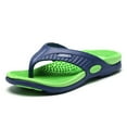 thumbnail image 2 of HNMKIU Mens Slippers Summer Beach Flip Flops with Comfortable Sole for Casual Outdoor Daily Wear Lightweight On Sandals Flip Flops for Men Z02_Green,9.5, 2 of 7