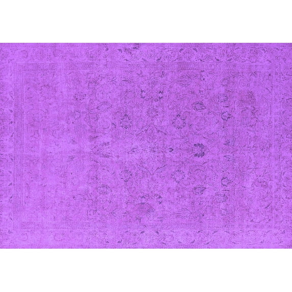 Ahgly Company Indoor Rectangle Oriental Purple Industrial Area Rugs, 4' x 6'