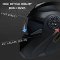 thumbnail image 2 of Motorcycle Helmet Flip-Up Modular Helmets with Bluetooth, DOT Approved Helmet Full Face Helmet Scooter Helmet Crash Helmet Double Anti-Fog Visors Ideal for Men Women, 2 of 8