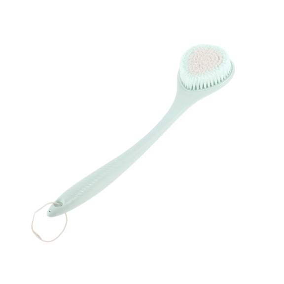 Unique Bargains 1pc Long Handle Bath Brush Body Scrubber for Bathroom Blue