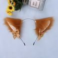 thumbnail image 2 of Headbands Girl Plush Furry Cat Ears Headwear Accessory For Cam Girl Party, 2 of 2