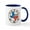 White/Navy Inside, variant on CafePress - Texas Wrought Iron Barn Art Mugs - 11 oz Ceramic Mug - Novelty Coffee Tea Cup