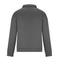 thumbnail image 6 of qolati Mens Quarter Zip Pullover Casual Long Sleeve Fleece Sweatshirt Oversized Mock Neck Golf Work Sweater with Pocket, 6 of 8