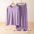 thumbnail image 1 of Traje de hogar cálido alemán de terciopelo de otoño e invierno, pantalones casuales de manga larga, pijamas para el hogar, traje de hogar grueso de terciopelo de doble cara con cuello, 1 of 5