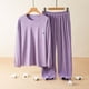 thumbnail image 1 of Traje de hogar cálido alemán de terciopelo de otoño e invierno, pantalones casuales de manga larga, pijamas para el hogar, traje de hogar grueso de terciopelo de doble cara con cuello, 1 of 5