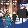 thumbnail image 4 of 1080p DP DisplayPort Male to VGA Female Converter Adapter Cable Stock, 4 of 5