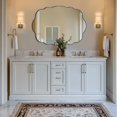 thumbnail image 4 of ANDY STAR Chrome Vintage Scalloped Mirror - 30x40 Inch Retro Bathroom Mirror, Unique Irregular Oval Wavy Mirror with Heavy Duty Metal Frame, 4 of 9