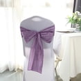 thumbnail image 3 of BalsaCircle 5 Violet Amethyst Accordion Crinkle Taffeta Chair Sashes Wedding Party, 3 of 8