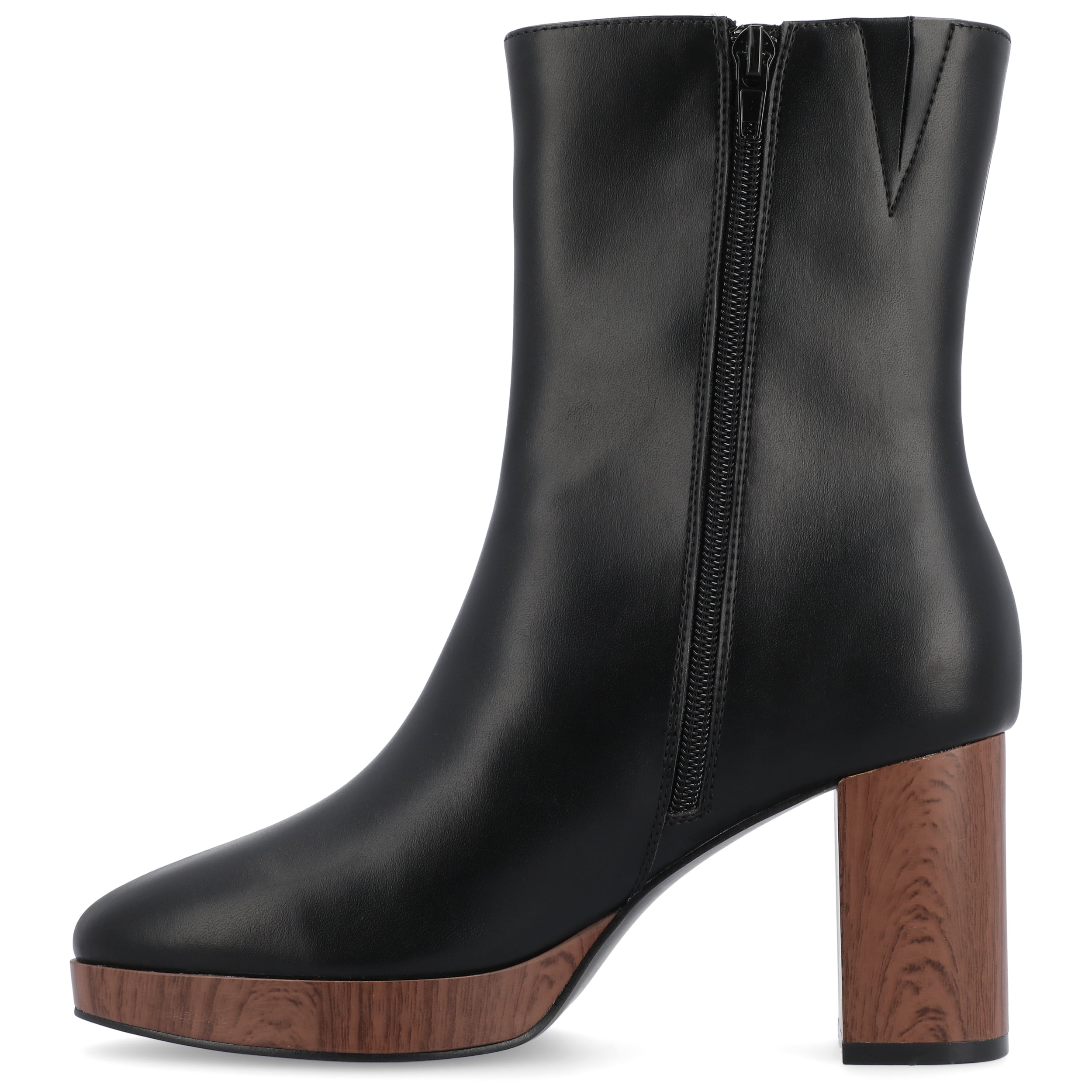 Journee Womens Romer Platform Almond Toe Booties, Widths Available