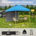 thumbnail image 3 of CROWN SHADES 10'x10' Instant Canopy Tent with 1 Sidewall with One Push Setup Sun Shelter for Events Parties Sky Blue, 3 of 8