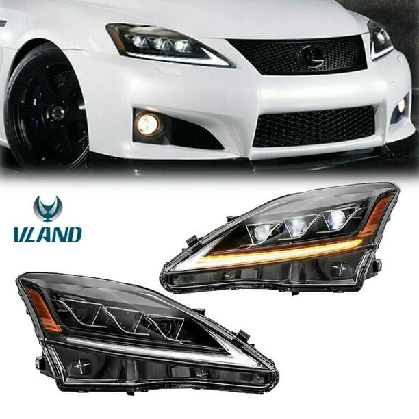 VLAND Front LED Projector Lamp Headlights for 20062012 Lexus ISF IS250