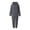 Dark Gray, variant on Long Sleeve Onesies Girl,Warm Solid Color Hooded Jumpsuits Full Zip Outfits for Winter Bodysuit