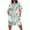 Mint Green, variant on Juesizh T Shirt Dresses for Women Plus Size V Neck Short Sleeve Knee Dress Fashion Comfy Floral Printed Pockets Summer Sundresses, L-5XL