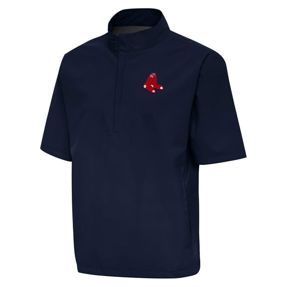 Men's Antigua Navy Boston Red Sox Brisk Quarter-Zip Wind Shirt