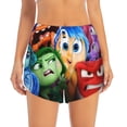 thumbnail image 4 of Lsque inside out 2 Printed Women's Running Shorts with Liner Pockets,Elastic Quick Dry Workout Athletic Gym Yoga Shorts,Womens High Waist Shorts-Large, 4 of 9