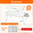thumbnail image 4 of Lifewit 1500 Piece Puzzle Table with Foldable Legs, Divided Drawers, Extra Felt Trays, Protective Cover, 33.3" x 25.4", ABS Plastic, White, 4 of 10