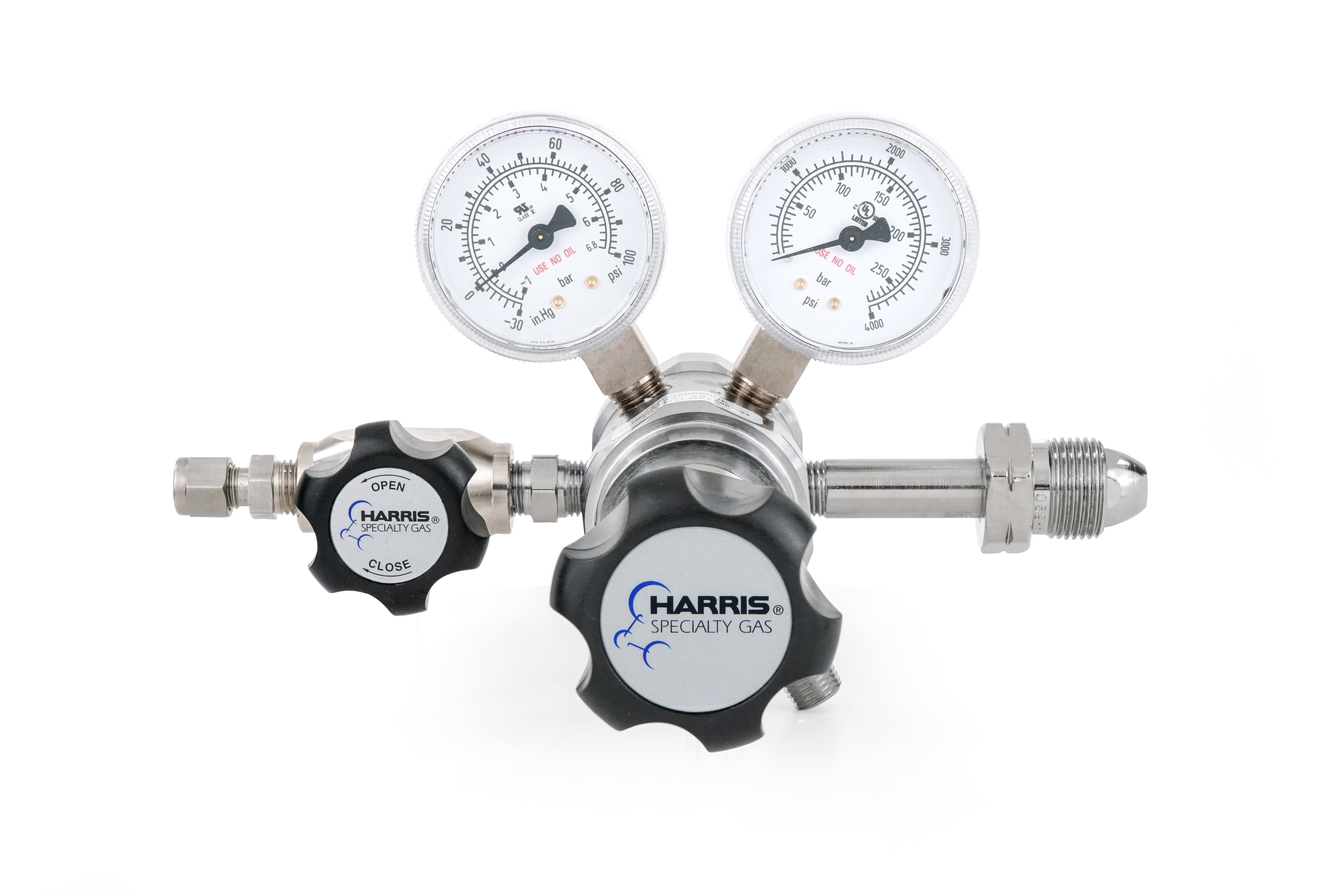 Compressed air specialty gas lab regulator, CGA 590, 2stage, chrome