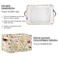 thumbnail image 2 of Yayeee Canvas Storage Basket with Handles for Shelves Fabric Bins Closet Organizer, Birds Tea Time, 2 of 8