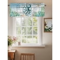 thumbnail image 2 of Ocean Octopus Valances for Windows Coral Starfish Vintage Wood Texture Rod Pocket Curtains Valance Short Window Treatment Drapes for Living Room, Bedroom Bathroom 60"&nbsp;W x 14" L, 2 of 5