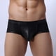 thumbnail image 1 of Calzoncillos de imitación de cuero para hombres Ropa interior Pantalones cortos Troncos Bragas Hugo para hombre de la ropa interior, 1 of 10