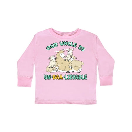 

Inktastic Our Uncle Is Un-BAA-lievable with Cute Sheep Family Gift Toddler Boy or Toddler Girl Long Sleeve T-Shirt