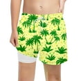 thumbnail image 4 of Boys Swim Trunks Child Kids Boys Summer Lightweight Beach Casual Shorts Cartoon Print Quick Dry Swim Trunks Boys Rash Guard Yellow 5 Years-6 Years, 4 of 4