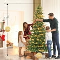 thumbnail image 7 of VINGLI 7.5ft Aspen Artificial Christmas Tree with Multicolor LED Lights, Pre-Lit Design, 1458 Realistic PE PVC Tips, Sturdy Metal Stand for Indoor and Outdoor Holiday Decoration, 7 of 7