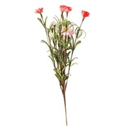8 têtes marguerite artificielle faux bouquet de fleurs fausse fleur feuille mariage fleurs décor - rose foncé + rose clair