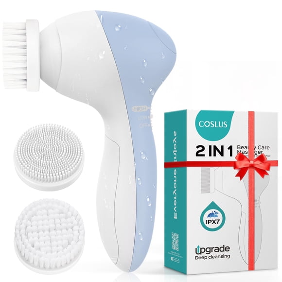 Cepillo de limpieza facial COSLUS FBS-D 2-en-1 Silicone