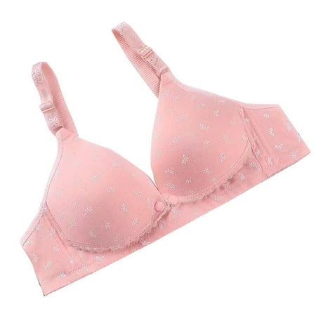 Icvfdpl Women s Wireless Breastfeeding Underwear Front Open Button Bra Maternity Bra Nursing Underwear Soft 36