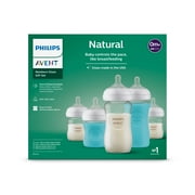 Philips Avent Natural Response Glass Newborn Gift Set, Bpa-Free, Flow 2 and 3, SCD858/01