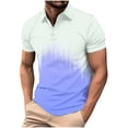 thumbnail image 2 of DayScoop Plus Size T-Shirt for Men Fashion TShirt Summer Casual Print Short Sleeved Half Button Turndown Collar Breathable Oversize Tops Tees, 2 of 5