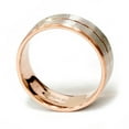 thumbnail image 2 of Pompeii Mens 14k Rose & White Gold Two Tone Brushed Wedding Band (,), 2 of 2