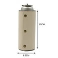 thumbnail image 2 of Cubierta de gas de cuero Botella de tanque Bolsa de soporte de propano para acampar al aire libre Beige, 2 of 6