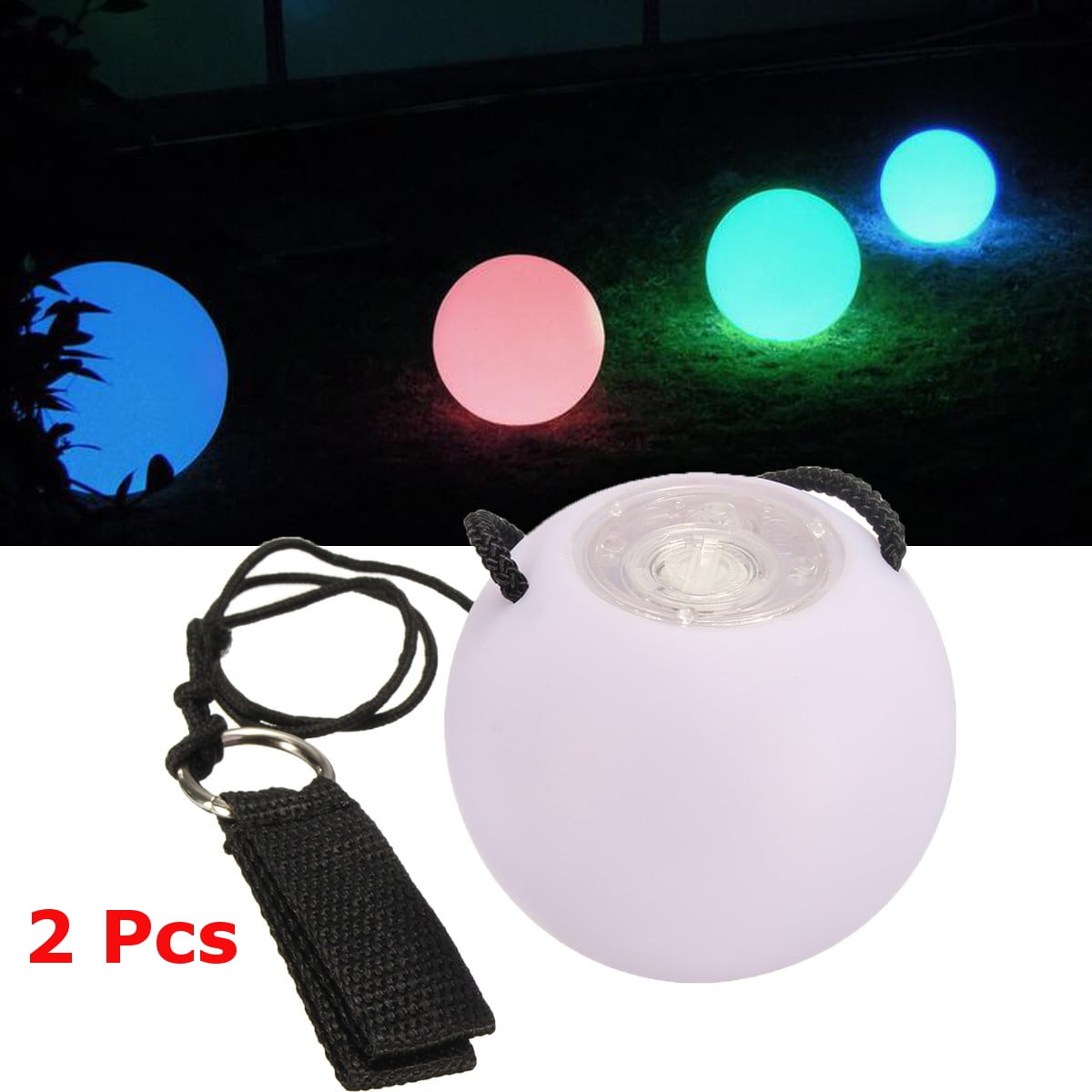 Fully LED Multi-Coloured Glow POI Thrown Balls Light up For Dance Hand Props BR