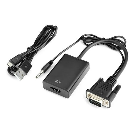 VGA to HDMI Output 1080P HD Audio TV AV HDTV Video Cable Converter Adapter