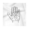 thumbnail image 1 of Palmistry Decorative Napkins Set of 4, Digitally Generated Single Hand with Various , Silky Satin Fabric for Brunch Dinner Party, 18", Charcoal Grey Pale Grey, by Ambesonne, 1 of 2