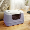 thumbnail image 2 of golytefs Large Cat Litter Box Anti Splashing Cat Bedpans with Handle Cat Litter Pan with Lid Kitty Litter Tray for Larger Cat Breeds Or Multiple Cat Households, 2 of 8
