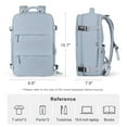 thumbnail image 5 of Large Travel Backpack for Women Men Airplane Approved, Carry on Backpack for Men Personal Item Travel Bag Carry on Flight, Waterproof Laptop Backpack Casual Daypack for Hiking with Shoes Compartment, 5 of 7